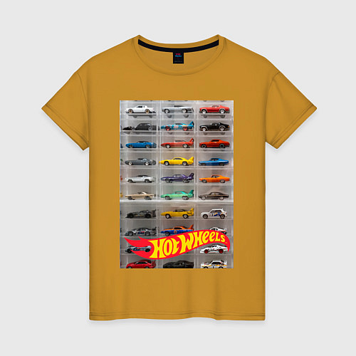 Женская футболка Hot Wheels - collection / Горчичный – фото 1