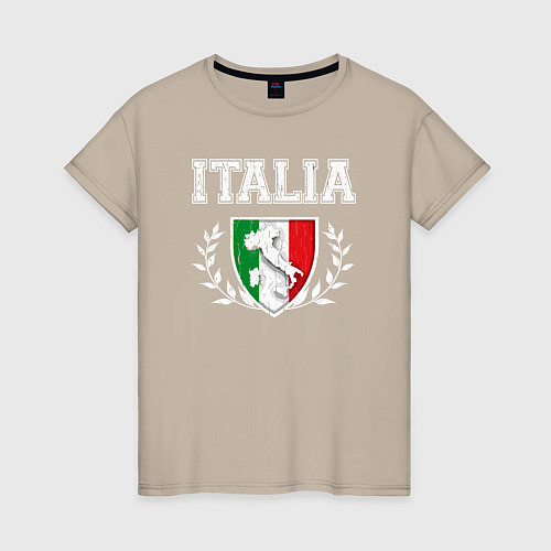 Женская футболка Italy map / Миндальный – фото 1