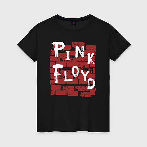 Женская футболка Рок музыка pink floyd стена / Черный – фото 1