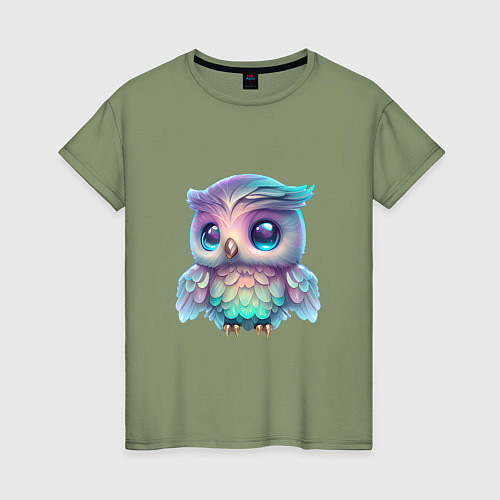 Женская футболка Милая сказочная сова / Авокадо – фото 1