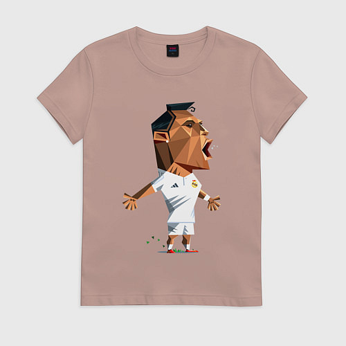 Женская футболка Ronaldo scream / Пыльно-розовый – фото 1