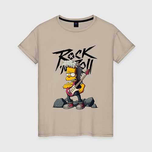 Женская футболка Simpsons Rock / Миндальный – фото 1