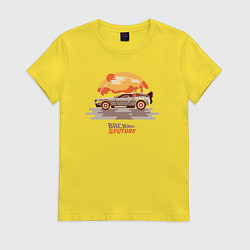 Футболка хлопковая женская Back to the future, цвет: желтый