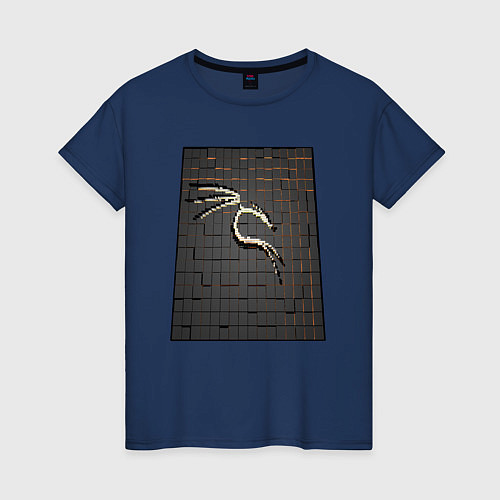 Женская футболка Kali Linux cubed / Тёмно-синий – фото 1
