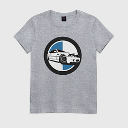 Футболка хлопковая женская BMW style, цвет: меланж