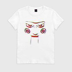 Футболка хлопковая женская Saw face, цвет: белый