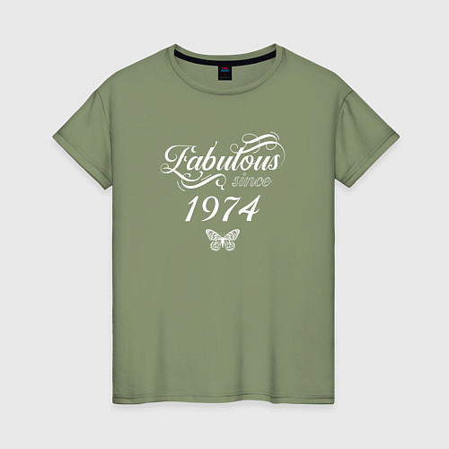 Женская футболка Fabulous since 1974 / Авокадо – фото 1