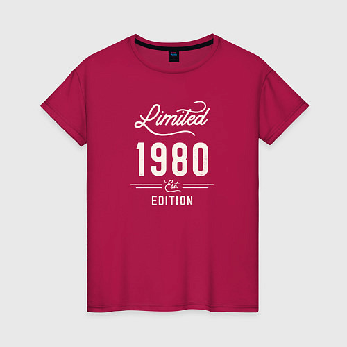 Женская футболка 1980 ограниченный выпуск / Маджента – фото 1