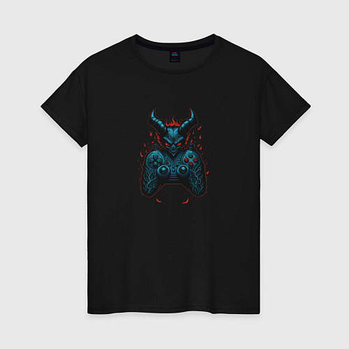 Женская футболка Devil gamepad / Черный – фото 1