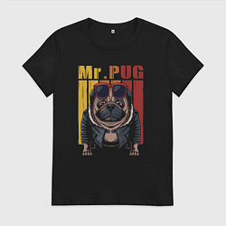 Женская футболка Mr pug