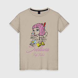 Футболка хлопковая женская Svetlana - pulp fiction, цвет: миндальный
