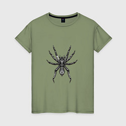Женская футболка Страшный паук