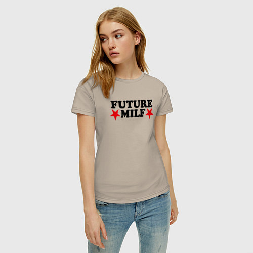 Женская футболка Future milf star / Миндальный – фото 3