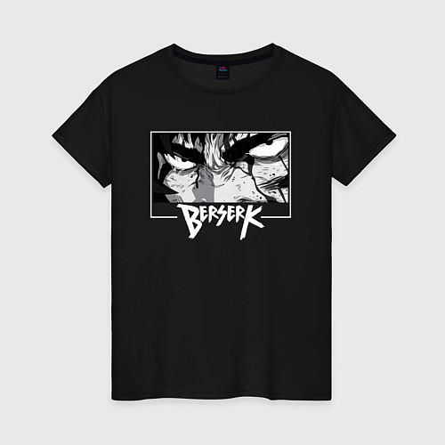 Женская футболка Ярость Гатса аниме / Черный – фото 1