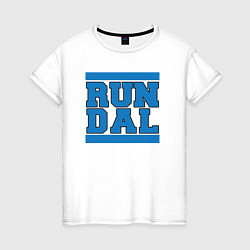 Футболка хлопковая женская Run Dallas Mavericks, цвет: белый
