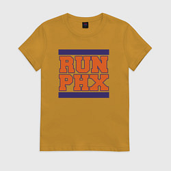 Футболка хлопковая женская Run Phoenix Suns, цвет: горчичный
