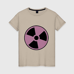 Футболка хлопковая женская Nuclear dander, цвет: миндальный