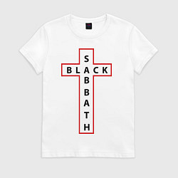 Футболка хлопковая женская Black Sabbath, цвет: белый