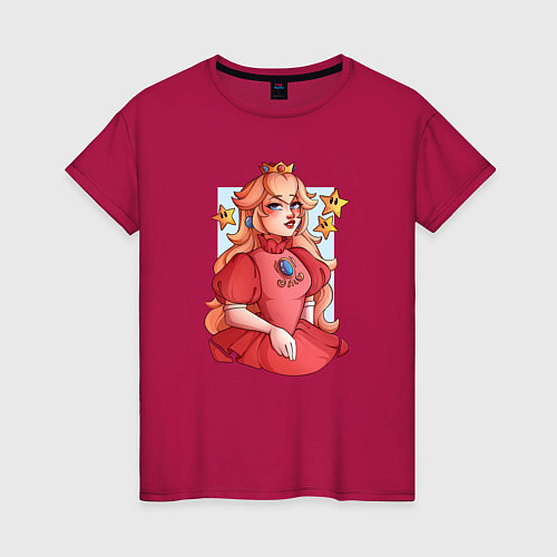 Женская футболка The Super Mario Bros Принцесса Пич / Маджента – фото 1