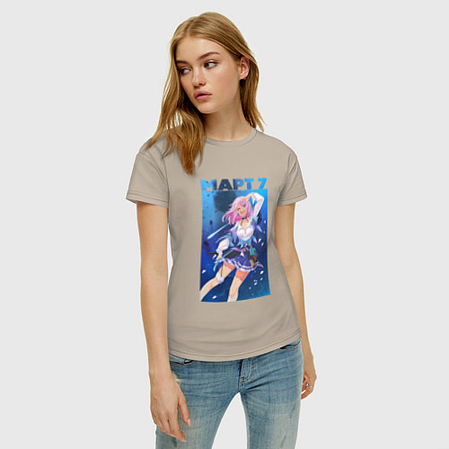 Женская футболка Март 7 в космосе / Миндальный – фото 3