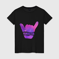 Футболка хлопковая женская Yamaster Gradient, цвет: черный