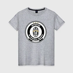 Футболка хлопковая женская Juventus club, цвет: меланж