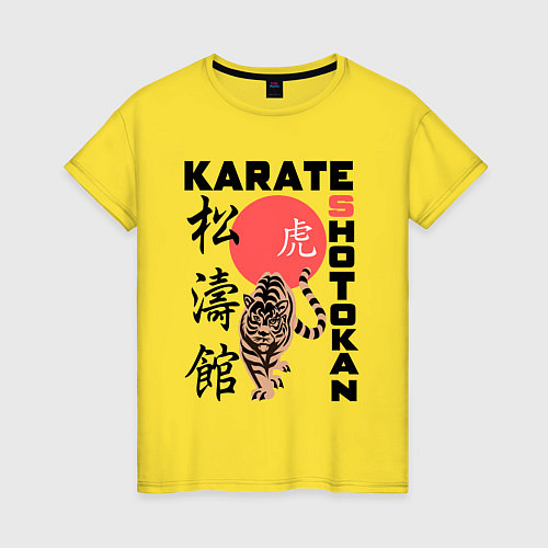 Женская футболка Карате шотокан / Желтый – фото 1
