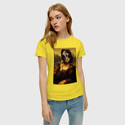 Футболка хлопковая женская Мона Марла, цвет: желтый — фото 2