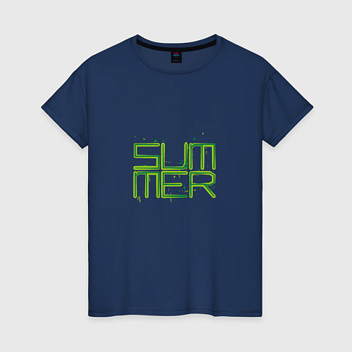 Женская футболка Summer / Тёмно-синий – фото 1