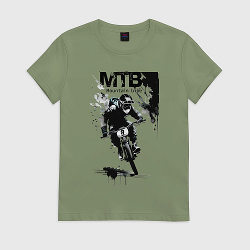 Женская футболка Mountain bike - extreme / Авокадо – фото 1