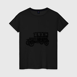 Футболка хлопковая женская Ford Model T, цвет: черный
