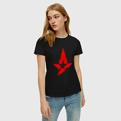 Футболка хлопковая женская Astralis art, цвет: черный — фото 2