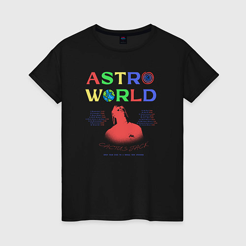 Женская футболка Travis Scott astroworld / Черный – фото 1
