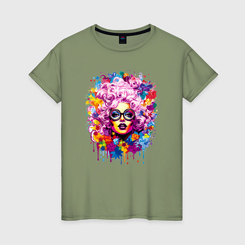 Женская футболка Стильные очки / Авокадо – фото 1