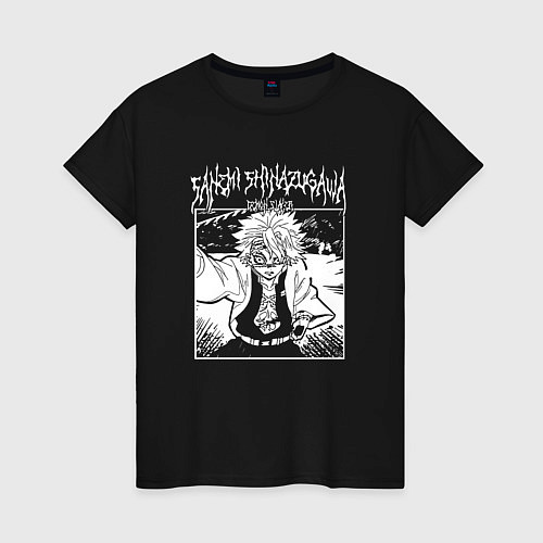 Женская футболка Санеми шинадзугава - столп ветра / Черный – фото 1