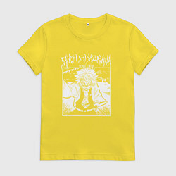 Футболка хлопковая женская Санеми шинадзугава - столп ветра, цвет: желтый