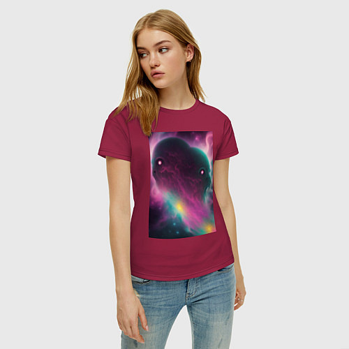 Женская футболка Космические монстры / Маджента – фото 3