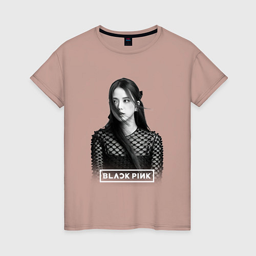 Женская футболка Джису из Блэкпинк / Пыльно-розовый – фото 1