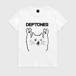 Женская футболка Deftones - rock cat