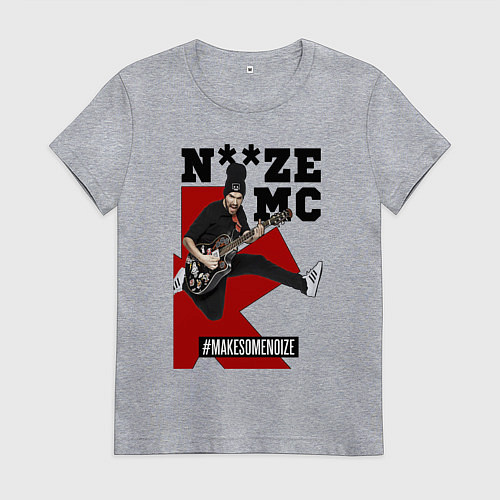 Женская футболка Noize MC - guitarist / Меланж – фото 1