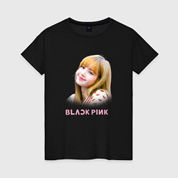 Футболка хлопковая женская Lisa Blackpink, цвет: черный