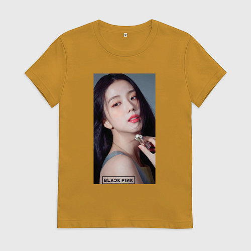 Женская футболка Kim Jisoo / Горчичный – фото 1