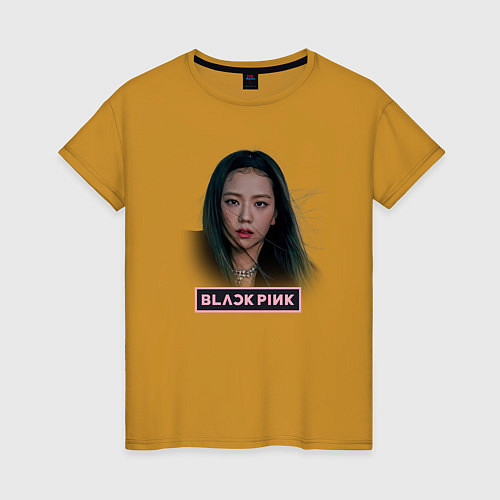 Женская футболка Blackpink beautiful singer Rose / Горчичный – фото 1