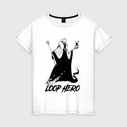 Футболка хлопковая женская Lich - Loop Hero, цвет: белый