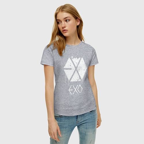 Женская футболка EXO лого / Меланж – фото 3