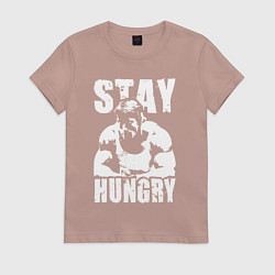 Футболка хлопковая женская Arnold motivation, цвет: пыльно-розовый