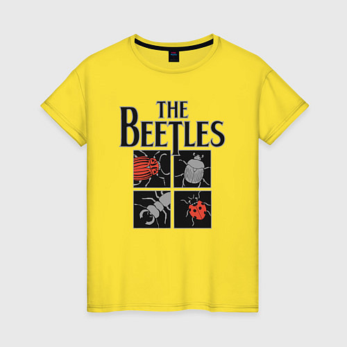 Женская футболка Beetles / Желтый – фото 1
