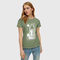 Футболка хлопковая женская Bring Me the Horizon girl, цвет: авокадо — фото 2
