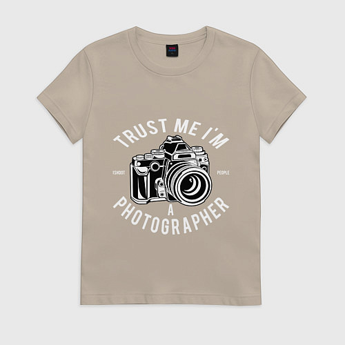 Женская футболка Photographer / Миндальный – фото 1