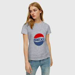 Футболка хлопковая женская Pepsi, цвет: меланж — фото 2